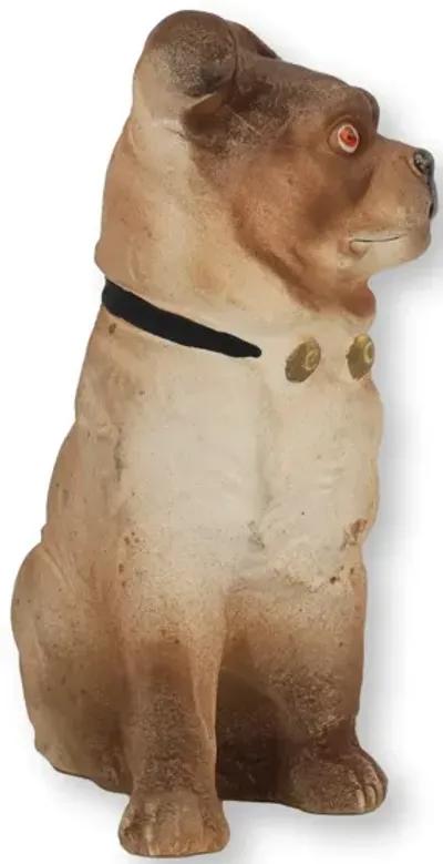 Antique Bisque Porcelain Pug Dog