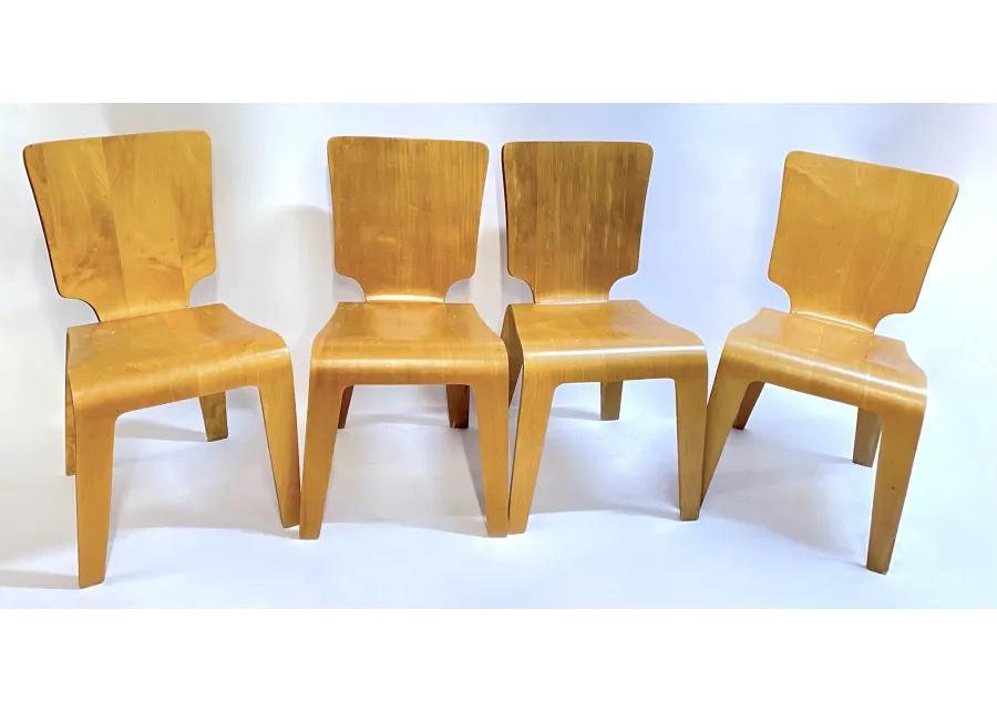 Thaden Jordan Molded Plywood Chairs - Set of 4