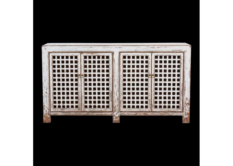 Farmhouse Antique Lattice Sideboard