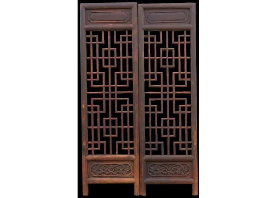 Pair of 18th C. Chinese Door Divider