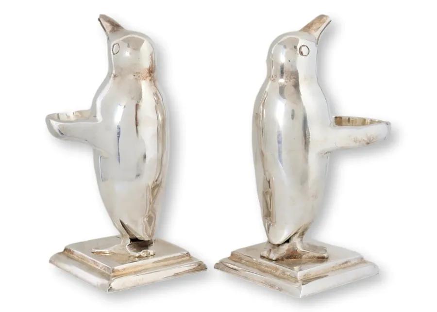 Silver Penguin Votive Candleholders