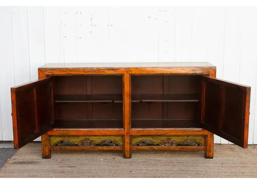 Jasper Orange Mongolian Sideboard