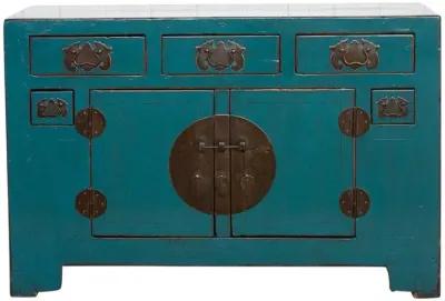 Persian Blue Tianjin Dresser Cabinet - Handcrafted