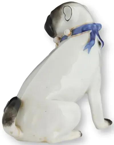 Antique Dresden Porcelain Begging Pug