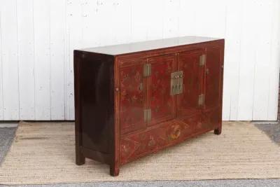 Red & Gold Chinoiserie Sideboard