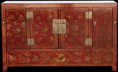 Red & Gold Chinoiserie Sideboard