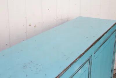 Two Door Ocean Blue Buffet Cabinet