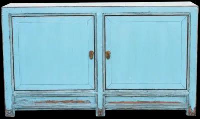 Two Door Ocean Blue Buffet Cabinet