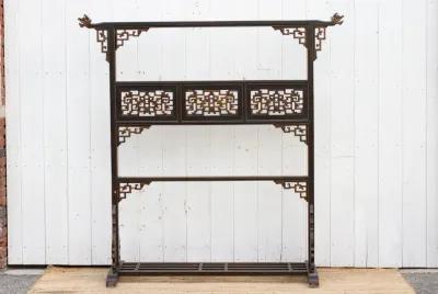 Finely Carved Lattice Wood Rack