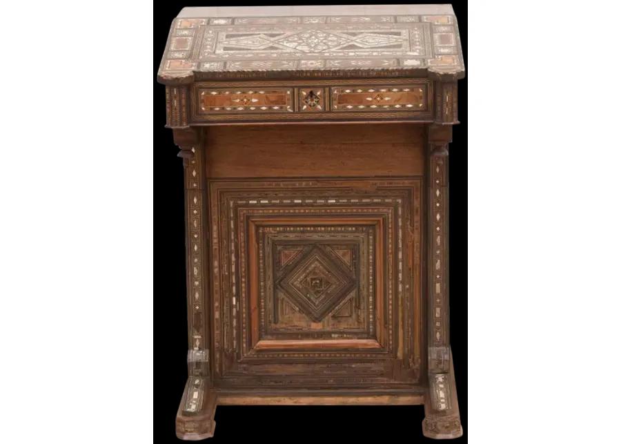 Antique Marquetry Inlay Secretary