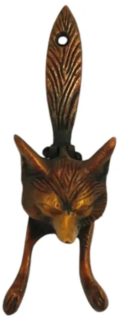 Little Fox Red Brass Door Knocker