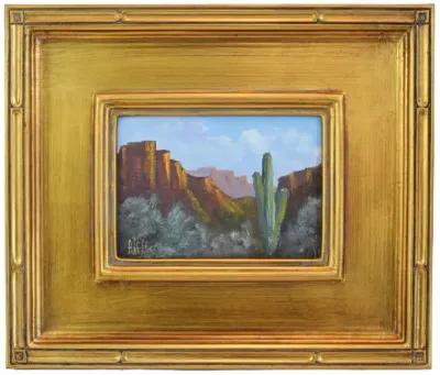 Canyon & Cactus Landscape Oil Painting