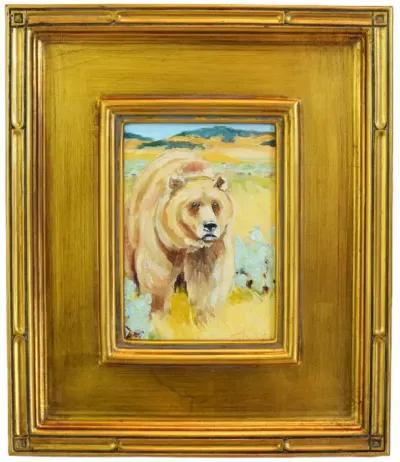 Brown Grizzly Bear Portrait Oil Painting