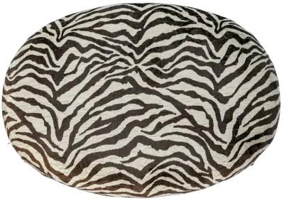 Oversized Oval Zebra Ottoman