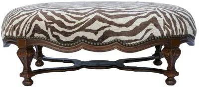 Oversized Oval Zebra Ottoman