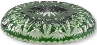 Midcentury Nachtmann Green Crystal Bowl