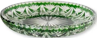 Midcentury Nachtmann Green Crystal Bowl