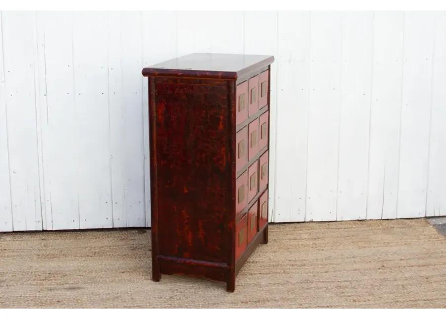 12-Drawer Asian Campaign Dresser