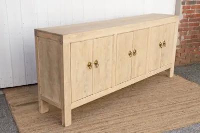 Long Rustic Bleached Elm Sideboard