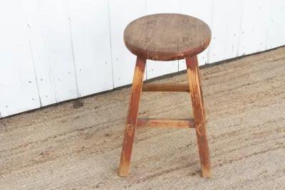 Distressed Chinese Wooden Stool