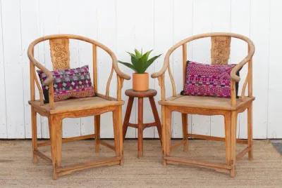 Pair of 19th C. Qing Emperor Chairs