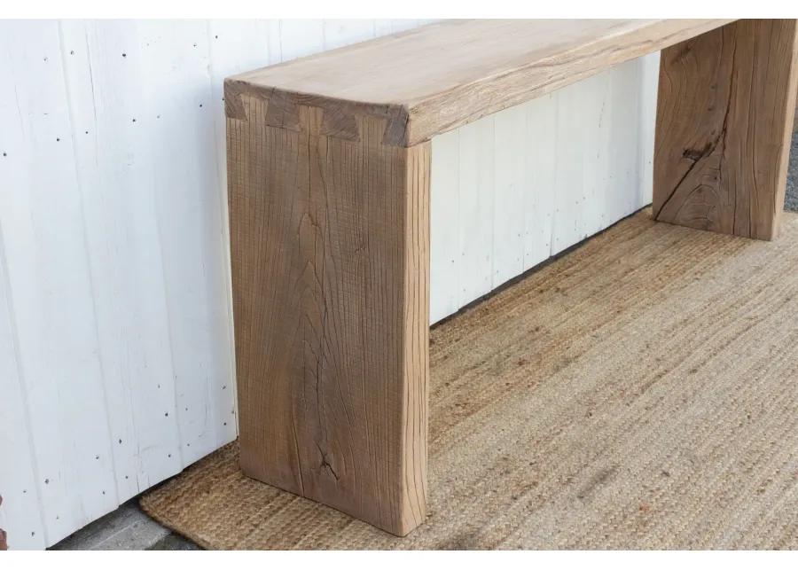 Reclaimed Elm Waterfall Console