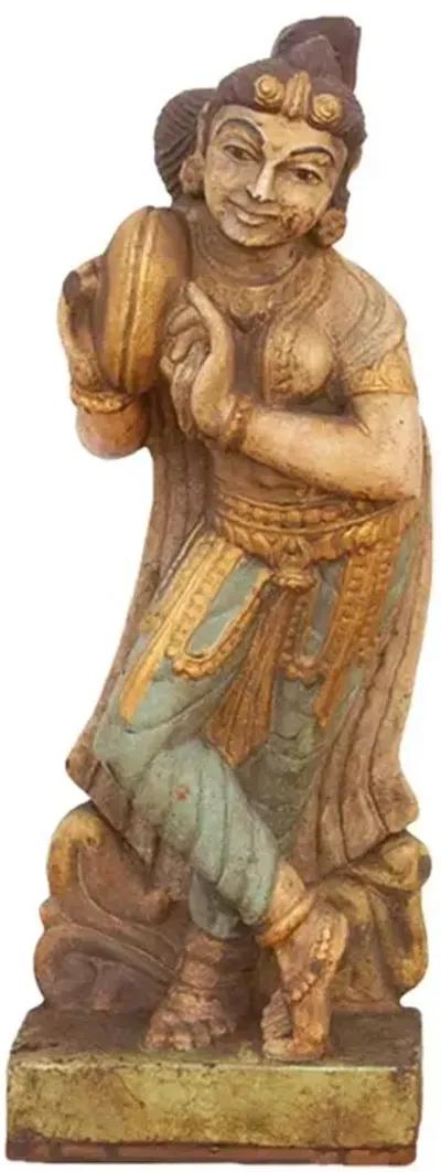 Southern Indian Stone Celestial Figure - Brown