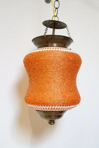 Coral Beaded Pendant Lamp