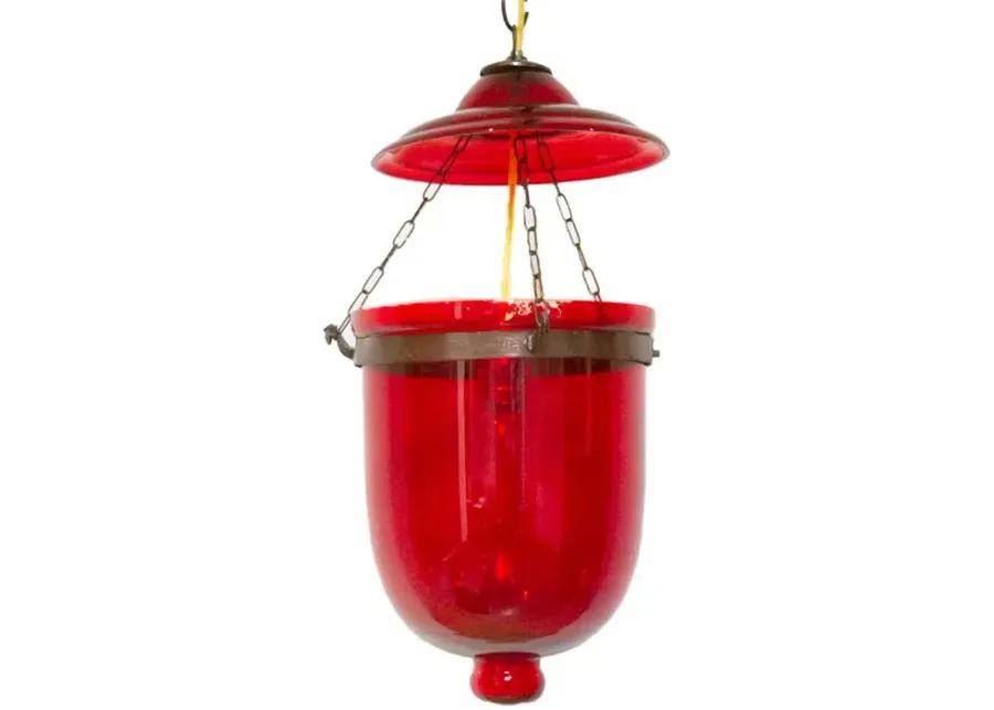 Persian Red Pendant Glass Lantern