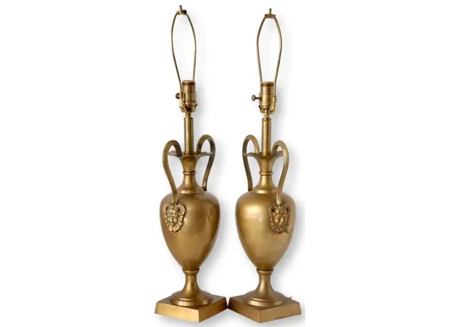 Midcentury Neoclassical Urn Lamps - Set of 2