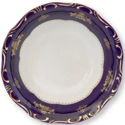 Pompadour I Cobalt & 18K Serving Bowl