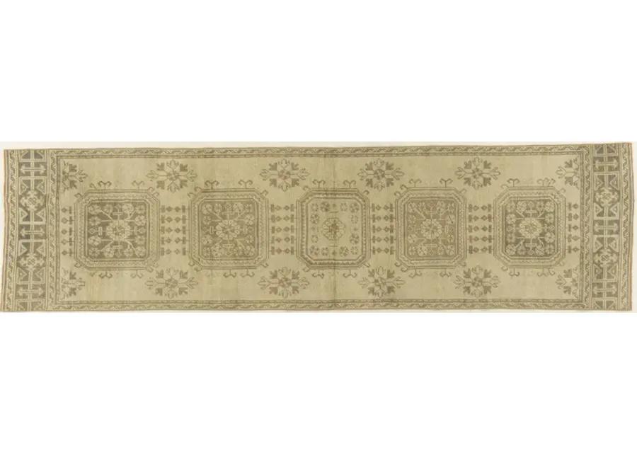 Turkish Oushak Runner 2'10 X 11' - Beige