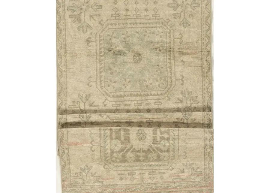 Turkish Oushak Runner 3'3 X 11'4 - Beige