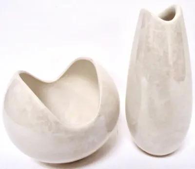 1960s McCoy Marble-Glaze Vases Set of 2