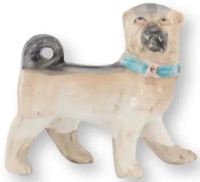 19th-C. German Porcelain Mini Pug Figure