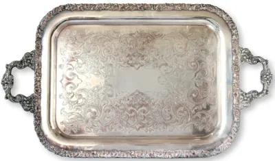 1920s English Silver-Plate Tray