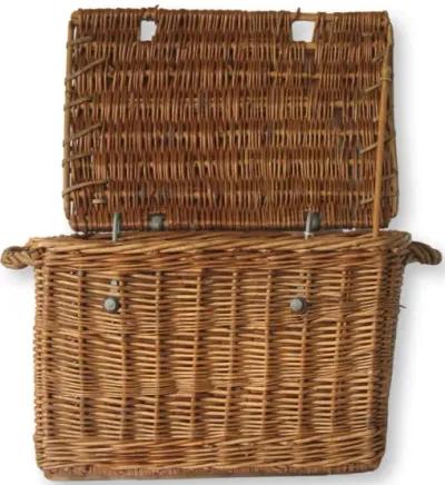 1920s English Wicker Fishing Basket - Brown