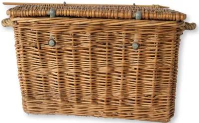 1920s English Wicker Fishing Basket - Brown