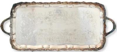 1920s English Silver-Plate Serving Tray