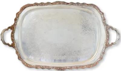 Heavy English Silver-Plate Serving Tray