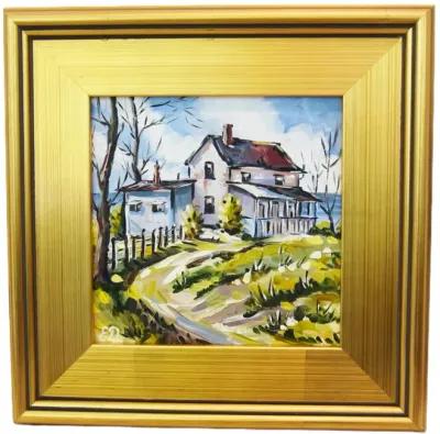 Farmhouse Landscape Oil Painting