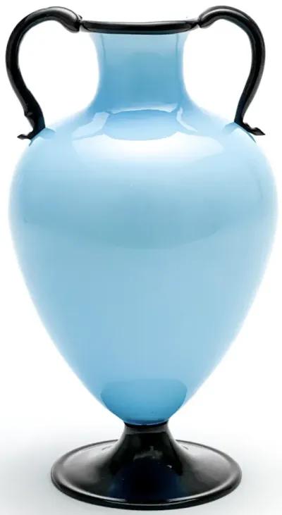 Murano Blue Incamiciato Glass Vase