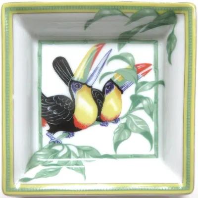 Hermes French Porcelain Toucans Tray - Green