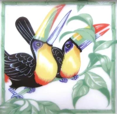 Hermes French Porcelain Toucans Tray - Green