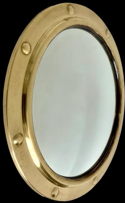 Brass Framed Convex Mirror