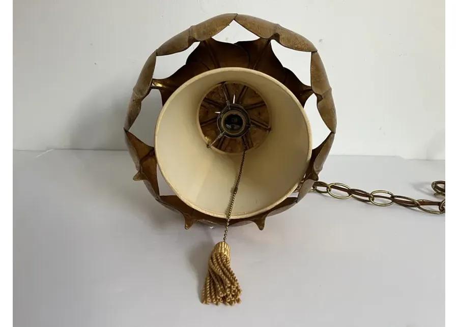 1960s Italian Gilt Lotus Light