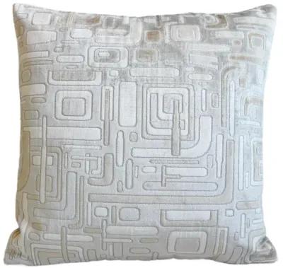 Contemporary Geometric Velvet Pillow