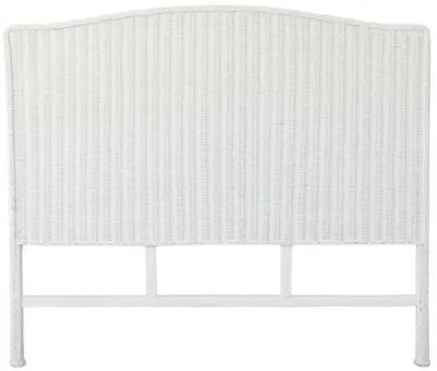 Queen Size White Wicker Headboard