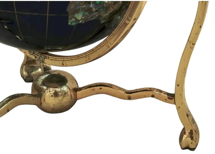 Semi-Precious Gemstone Desk Globe