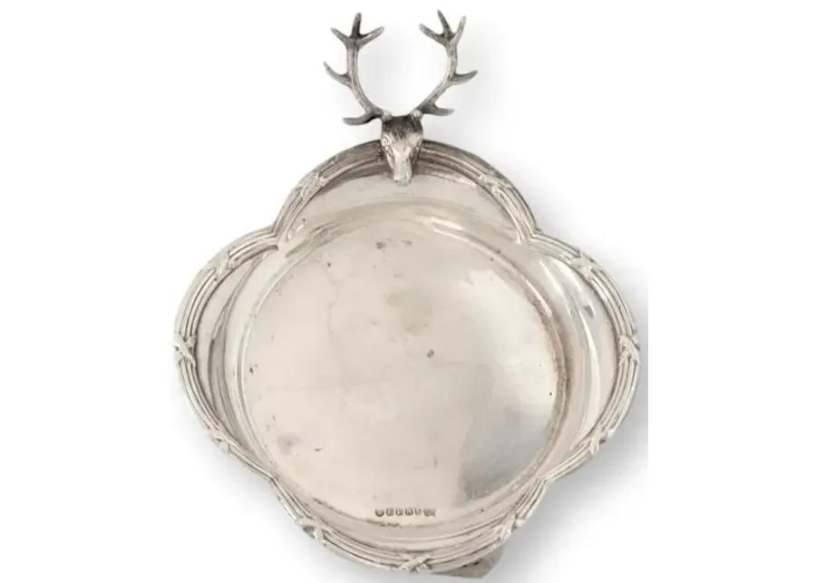 Antique English Coin/Trinket Dish w/Stag